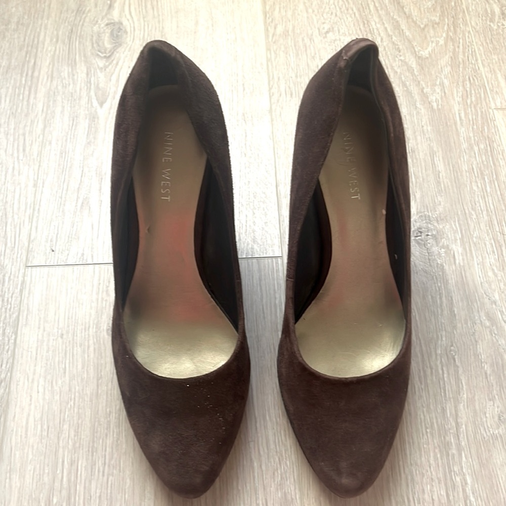 Nine West brown suede shoes size 8M